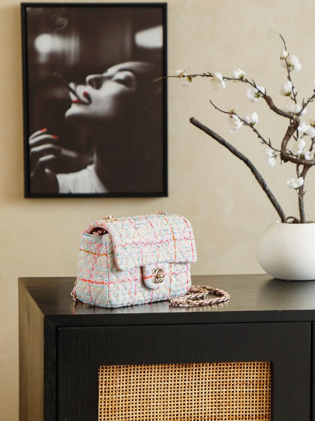 シャネル ハイブランド チェーンショルダーバッグ ツイードデザイン フラップ仕様 上質感 口コミ多数_3