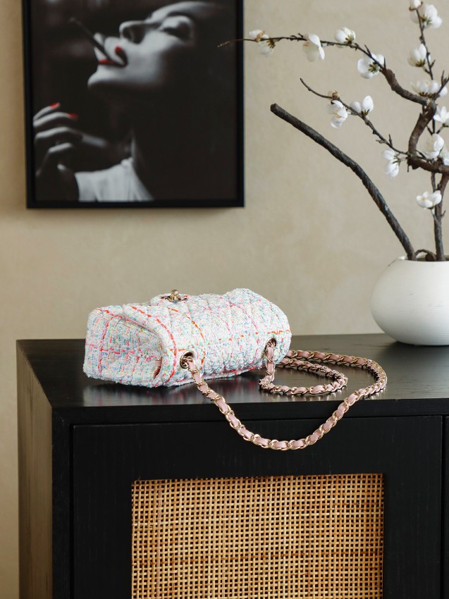 シャネル ハイブランド チェーンショルダーバッグ ツイードデザイン フラップ仕様 上質感 口コミ多数_5