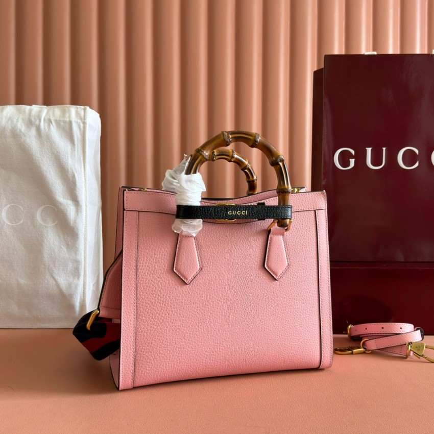 グッチ ブランド コピー トートバッグ バンブーハンドル レザー調デザイン 新作モデル 丁寧な縫製_2