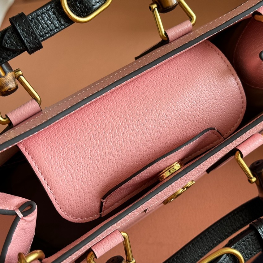 グッチ ブランド コピー トートバッグ バンブーハンドル レザー調デザイン 新作モデル 丁寧な縫製_4