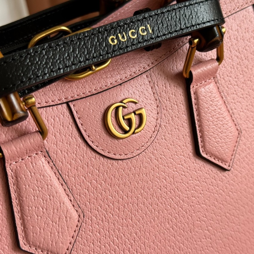 グッチ ブランド コピー トートバッグ バンブーハンドル レザー調デザイン 新作モデル 丁寧な縫製_5