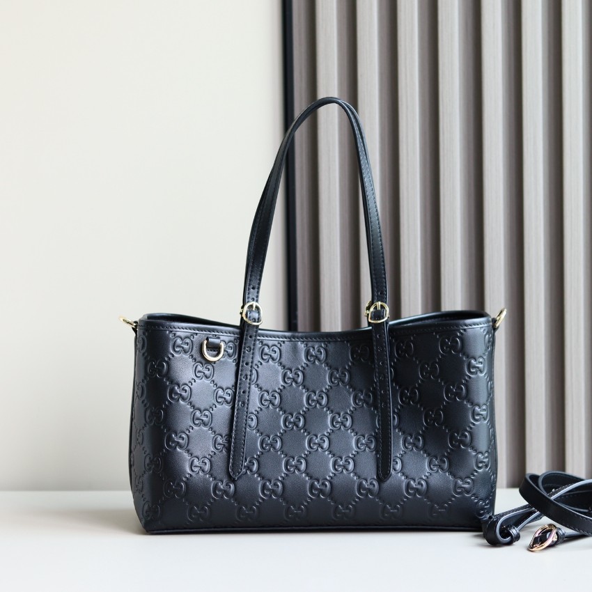 グッチ ブランド コピー トートバッグ GGエンボスレザー シンプルデザイン 実店舗運営_1