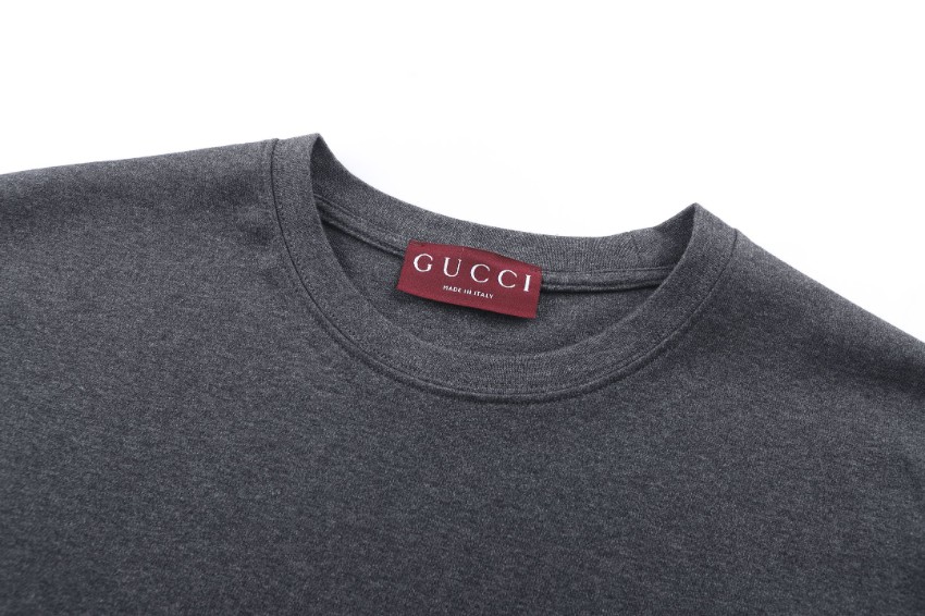 グッチ n級 Tシャツ ミニロゴ刺繍 クルーネックシンプル設計 通気性抜群 高評価モデル_3