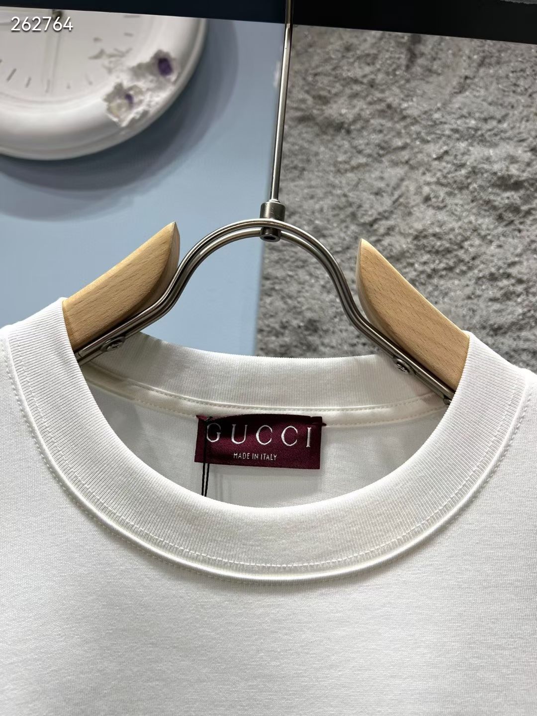 グッチ 格安 Tシャツ ミニGGロゴ刺繍 クルーネックシンプル設計 肌触り良好 新作モデル_3