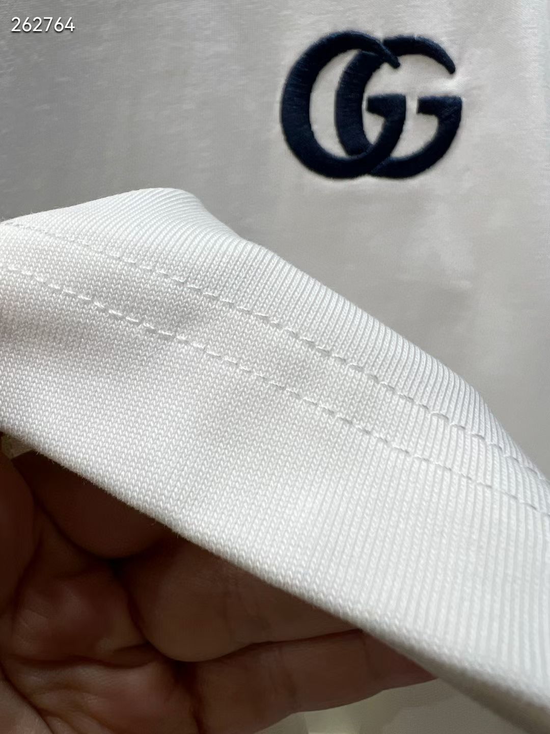 グッチ 格安 Tシャツ ミニGGロゴ刺繍 クルーネックシンプル設計 肌触り良好 新作モデル_5