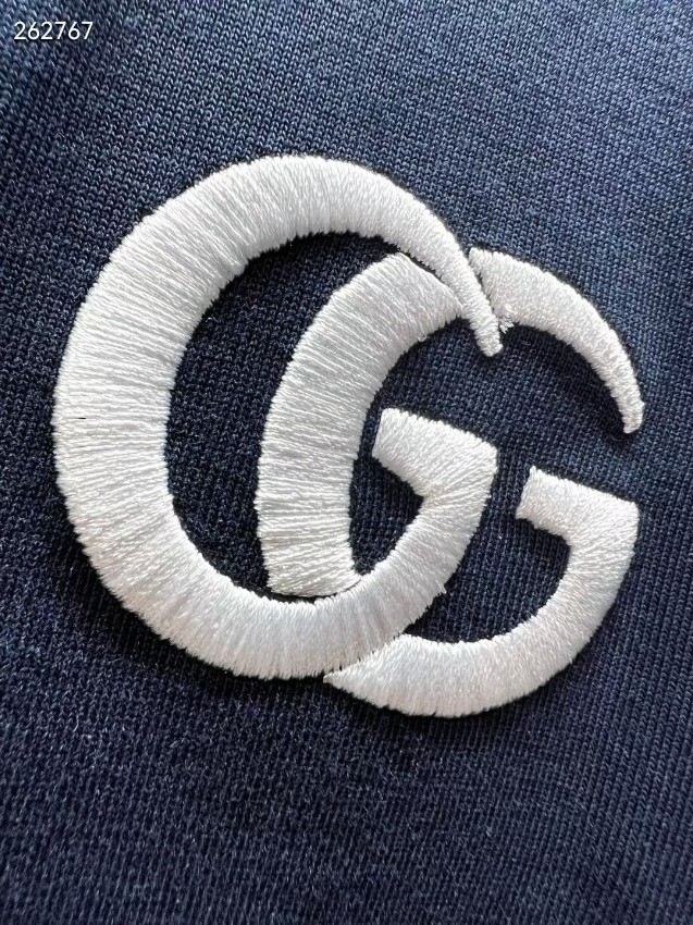 グッチ スーパーコピー Tシャツ ミニGGロゴ刺繍 クルーネックシンプル設計 男女兼用 高品質_6