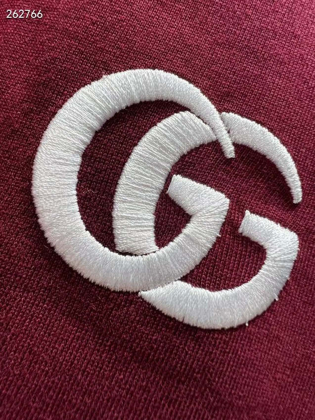 グッチ ブランド コピー Tシャツ ミニGGロゴ刺繍 クルーネックシンプル設計 夏服 高品質_4