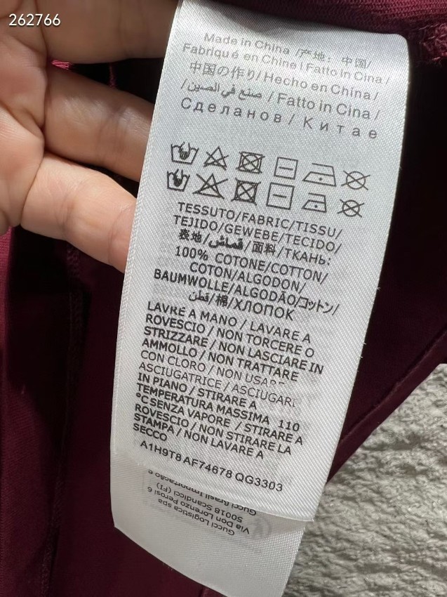 グッチ ブランド コピー Tシャツ ミニGGロゴ刺繍 クルーネックシンプル設計 夏服 高品質_5