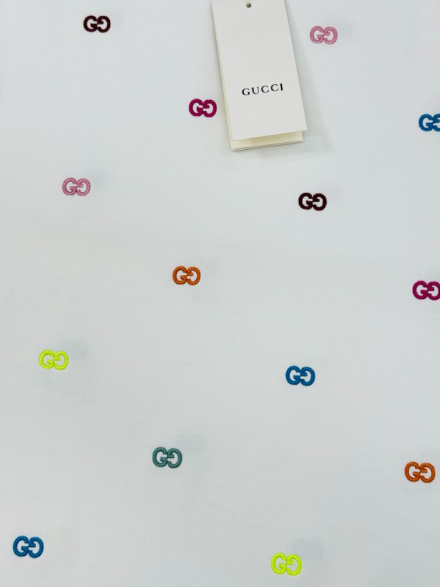 グッチ ハイブランド Tシャツ マルチGGロゴプリント クルーネックデザイン 通気仕様 新作モデル_4