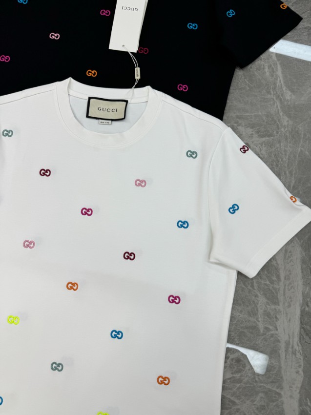 グッチ ハイブランド Tシャツ マルチGGロゴプリント クルーネックデザイン 通気仕様 新作モデル_1