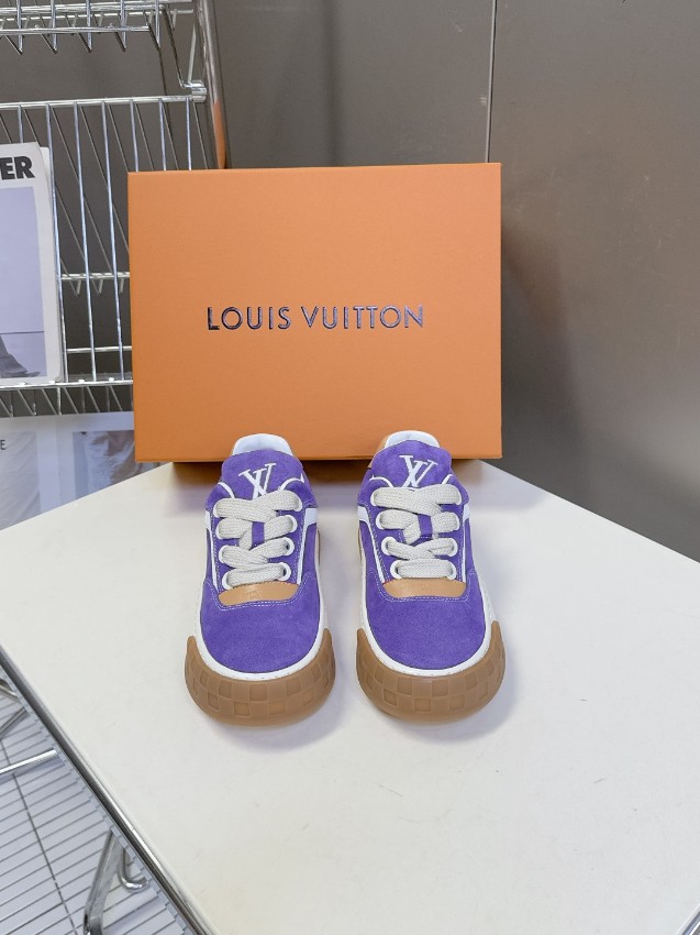 ルイヴィトン n級 スエードスニーカー カラーブロックデザイン 個性派スタイル 激安_2