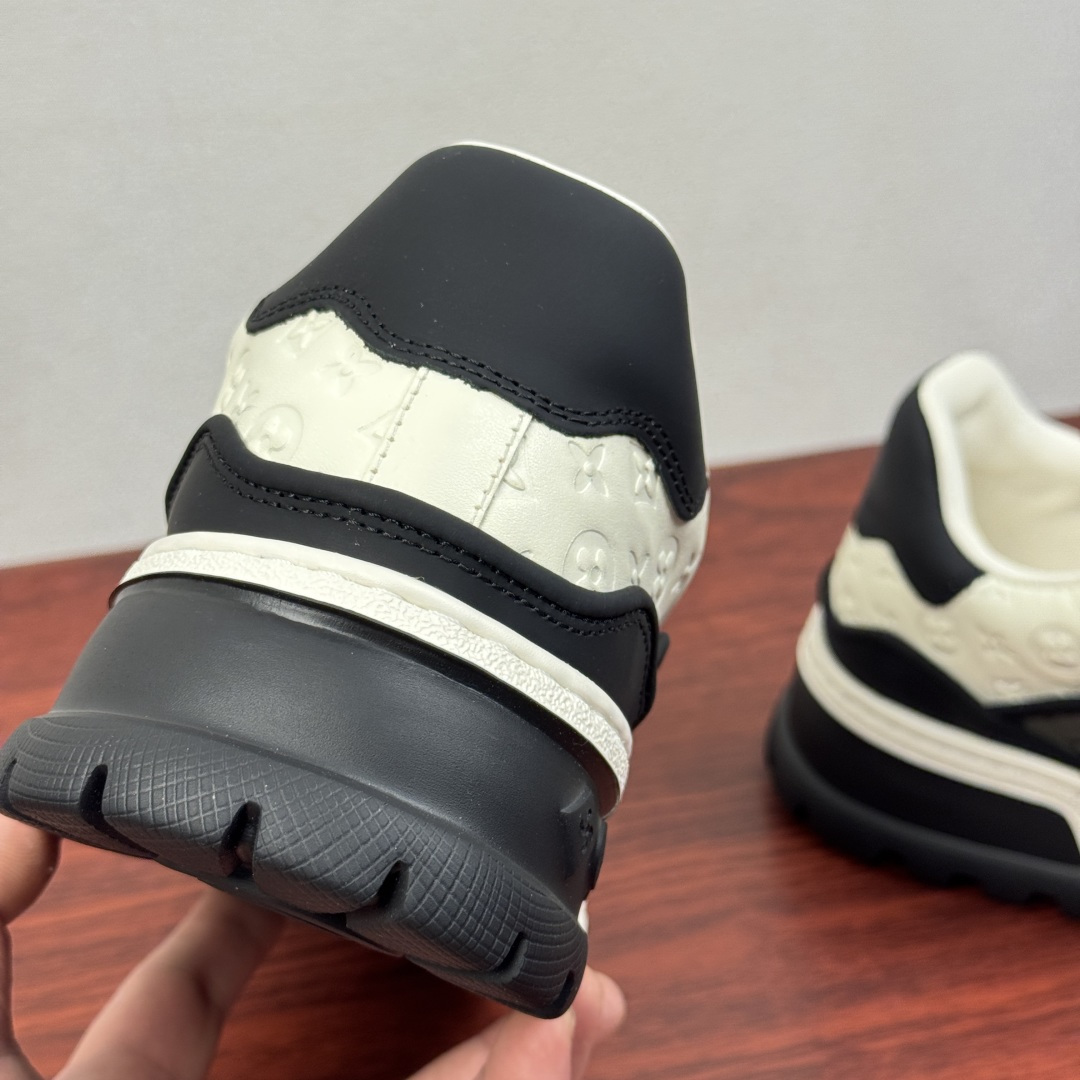 ルイヴィトン 格安 スニーカー 厚底デザイン モノグラム型押し ストリートスタイル 精密ディテール_6