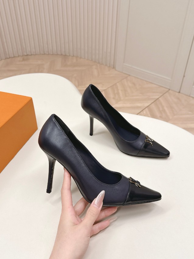 ルイヴィトン ハイブランド パンプス ポインテッドトゥ レザー仕上げ エレガント設計 定番_4