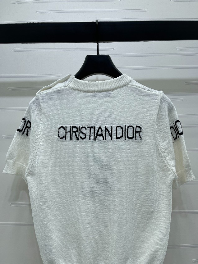 ディオール スーパーコピー ニットTシャツ 半袖スターデザイン 通気 肌触り良好 丁寧な縫製_3