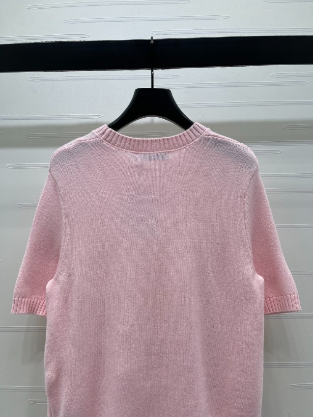 ディオール ブランド コピー ニットトップス 半袖スターモチーフ 通気 肌触り良好 上質感_6