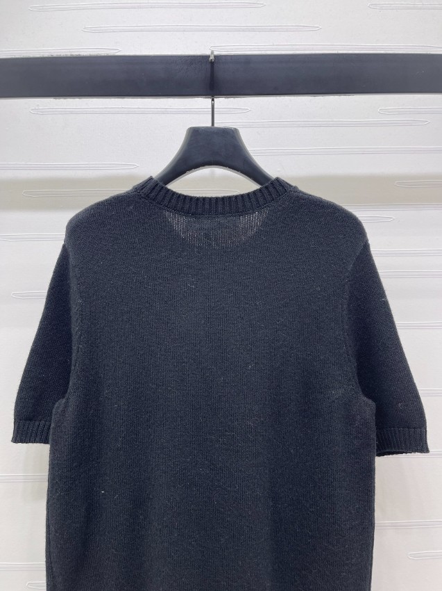 ディオール n級 ニットトップス 半袖スターデザイン 通気 肌触り良好 高再現度_7