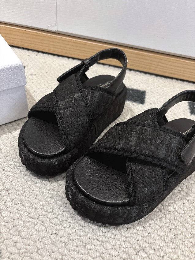 ディオール ブランド コピー クロスストラップサンダル 厚底デザイン 高評価_6