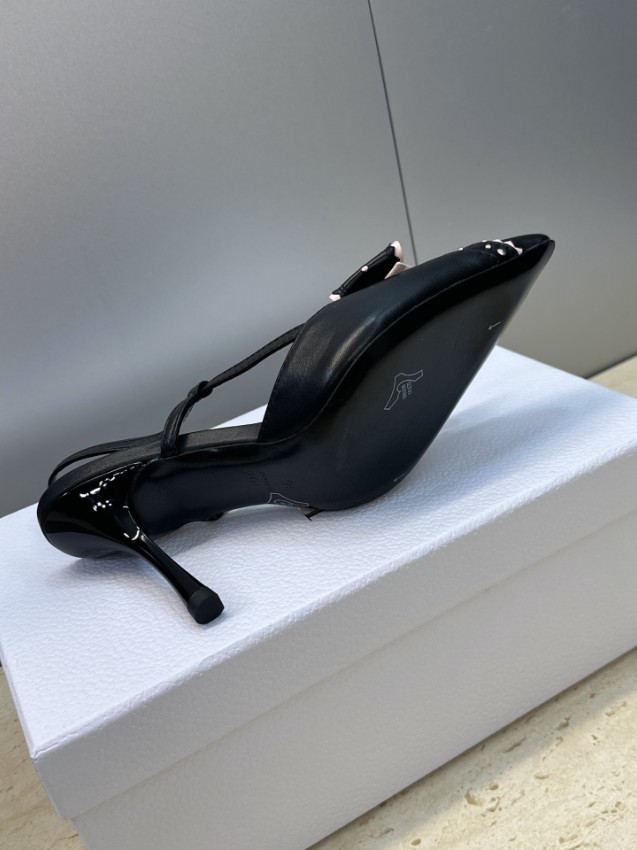 ディオール ブランド コピー リボンポインテッドパンプス スリングバック仕様 精密ディテール_8