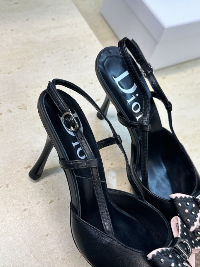 ディオール ブランド コピー リボンポインテッドパンプス スリングバック仕様 精密ディテール_7