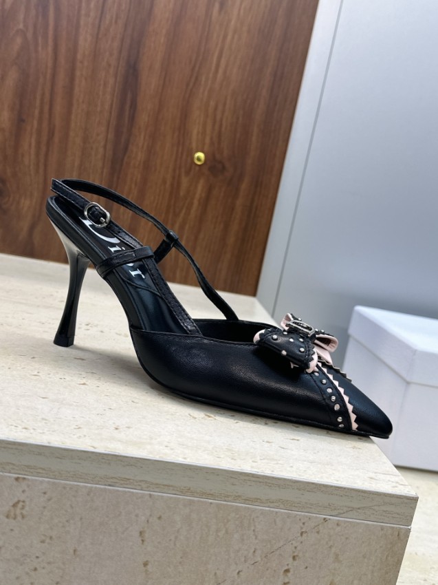 ディオール ブランド コピー リボンポインテッドパンプス スリングバック仕様 精密ディテール_4