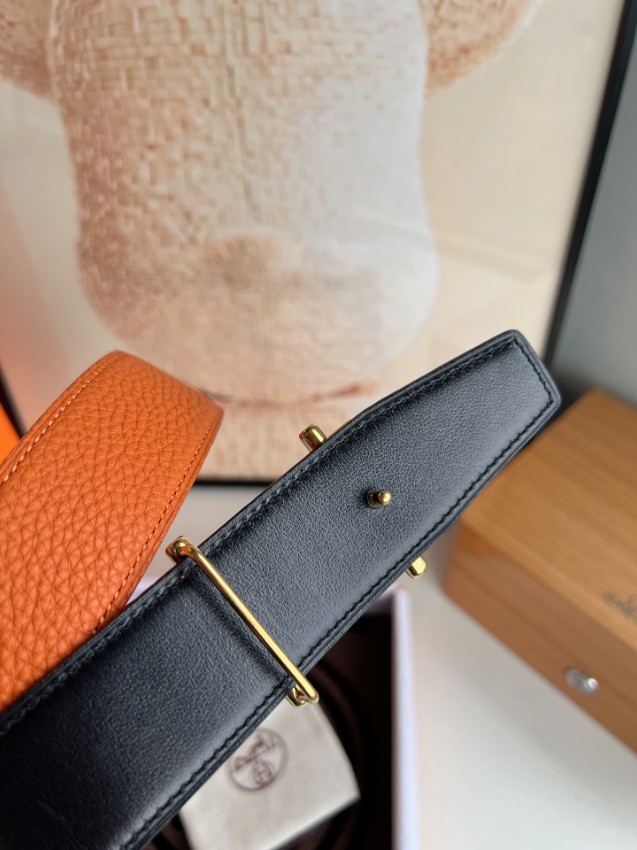 エルメス 格安 ベルト Hバックルデザイン レザーストラップ 精密ディテールモデル_4