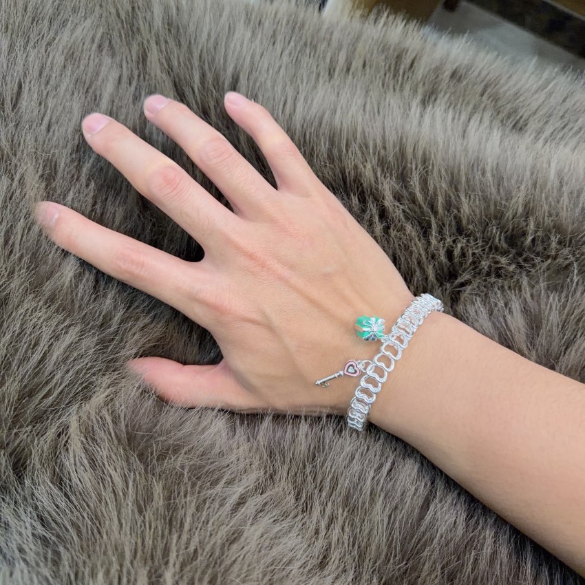 ティファニー スーパーコピー ハートリンクブレスレット キーチャーム付き 精密ディテール 定番_7