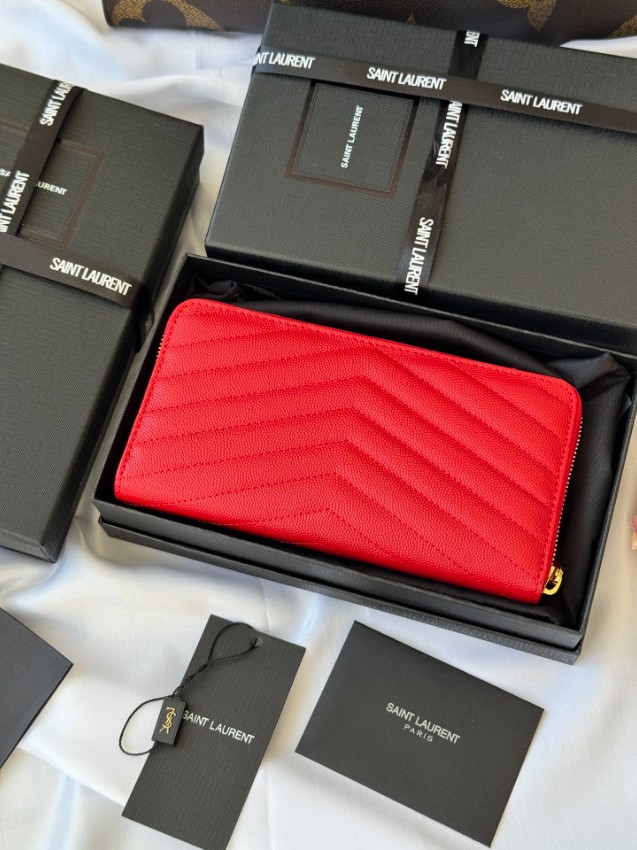 サンローラン スーパーコピー ラウンドファスナー長財布 キルティングレザー ゴールドロゴ 定番_2