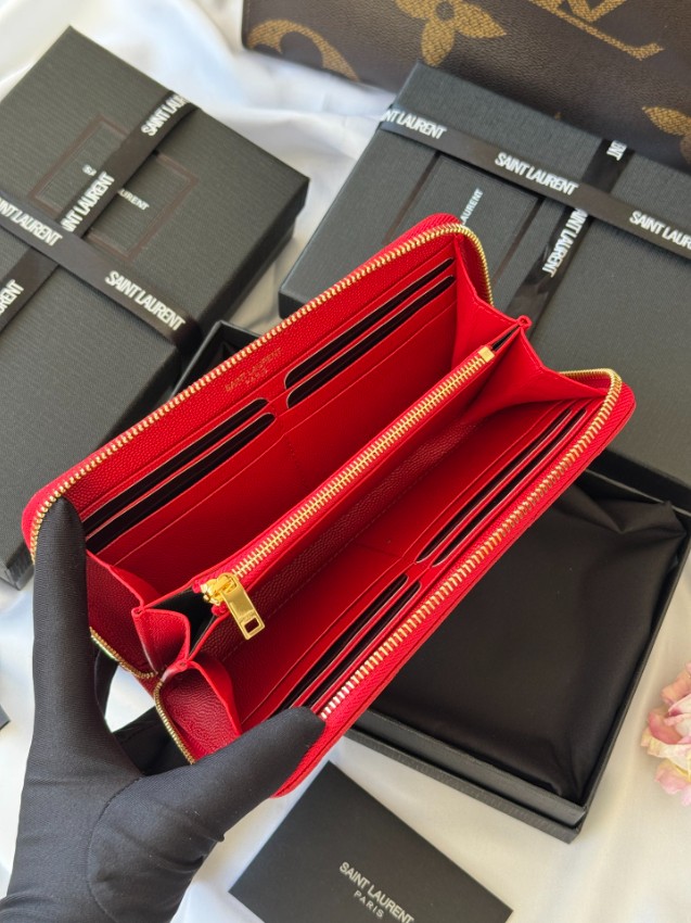 サンローラン スーパーコピー ラウンドファスナー長財布 キルティングレザー ゴールドロゴ 定番_7