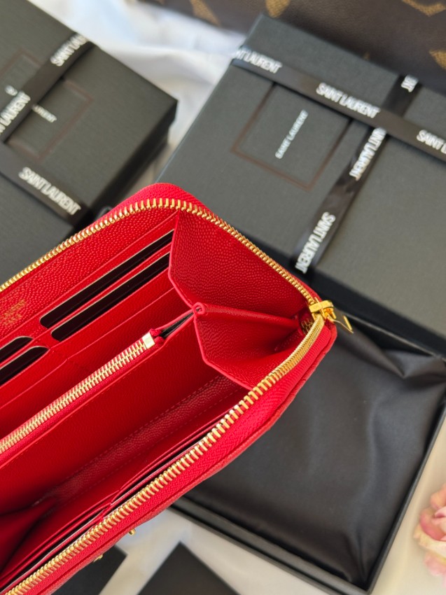 サンローラン スーパーコピー ラウンドファスナー長財布 キルティングレザー ゴールドロゴ 定番_8