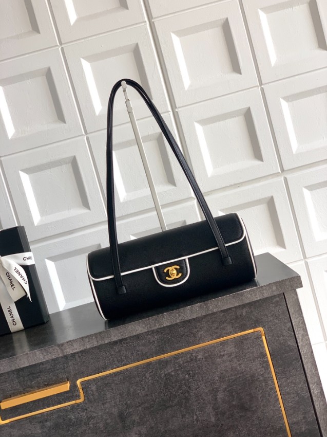 シャネル 格安 ショルダーバッグ フラップデザイン ゴールドココマーク バイカラーパイピング 高品質_1