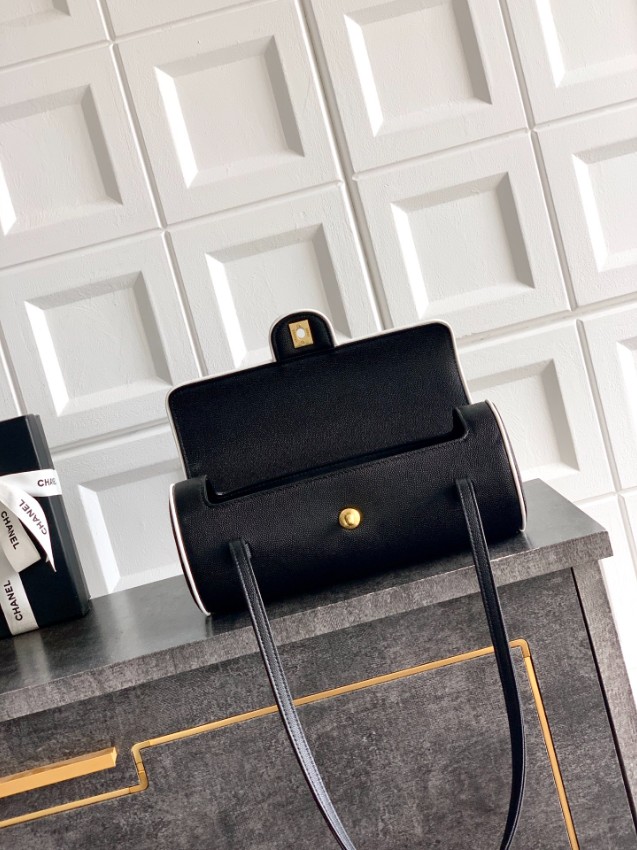 シャネル 格安 ショルダーバッグ フラップデザイン ゴールドココマーク バイカラーパイピング 高品質_3