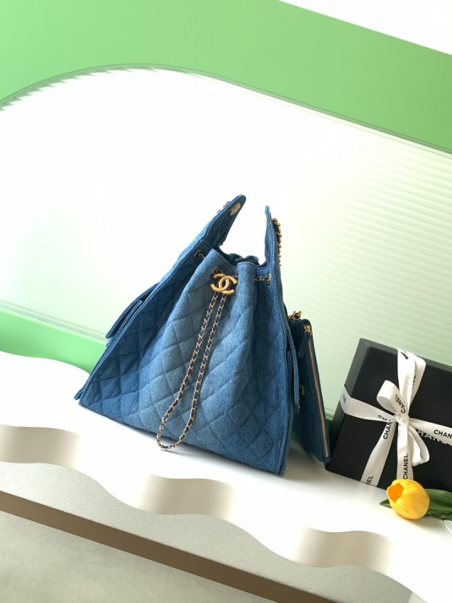 シャネル ブランド コピー デニムトートバッグ キルティングチェーンデザイン 丁寧な縫製 新作_1