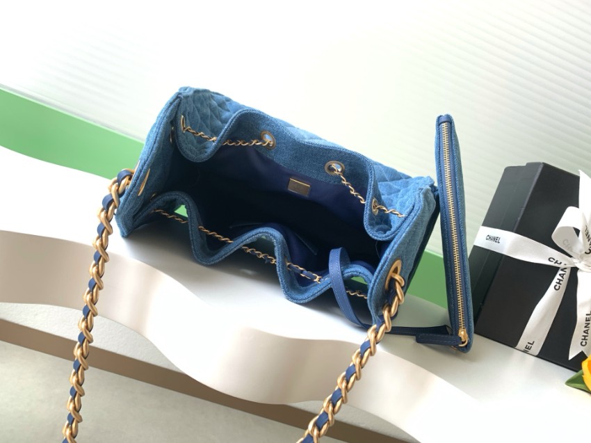 シャネル ブランド コピー デニムトートバッグ キルティングチェーンデザイン 丁寧な縫製 新作_3