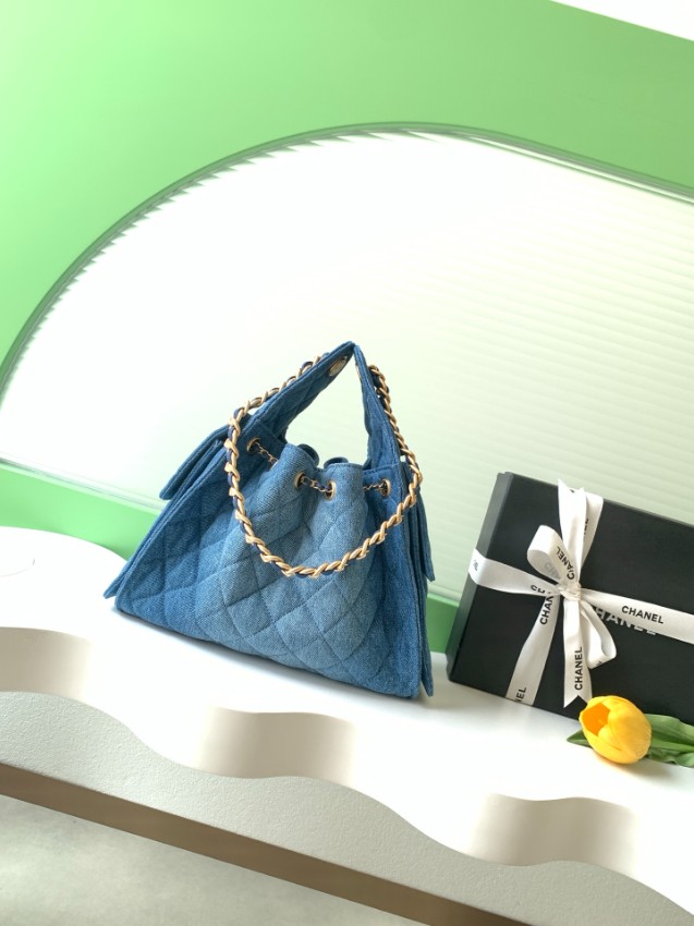 シャネル n級 デニムトートバッグ キルティングチェーンデザイン 上質感 高品質_2