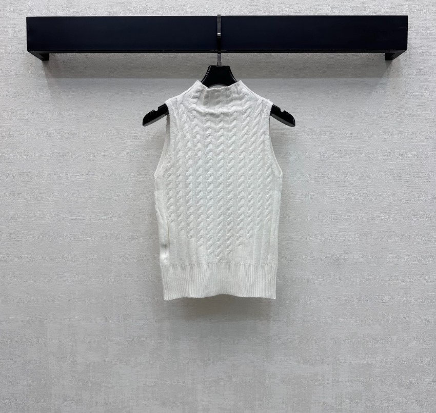 シャネル スーパーコピー ニットトップス ノースリーブ編み込みデザイン 快適な着心地 定番_2