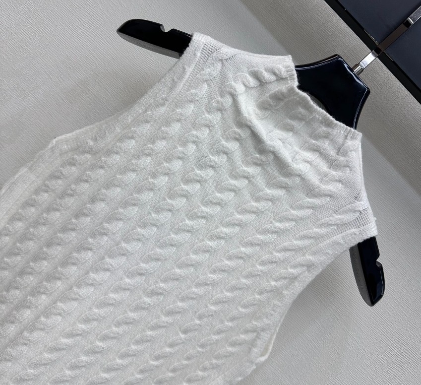 シャネル スーパーコピー ニットトップス ノースリーブ編み込みデザイン 快適な着心地 定番_4