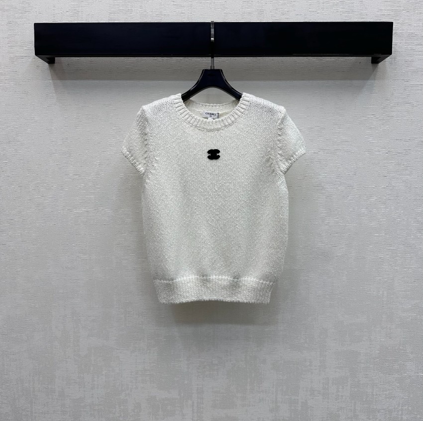 シャネル ブランド コピー ニットトップス 半袖シンプルデザイン 肌触り良好 新作_1