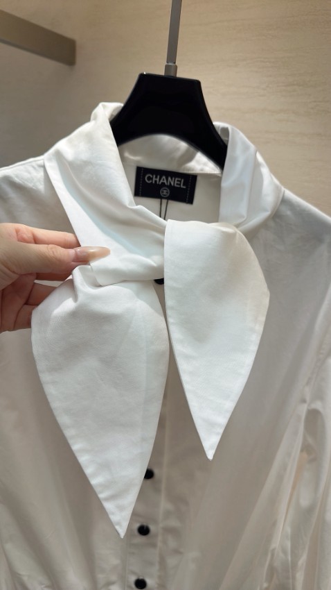 シャネル スーパーコピー フリルブラウス リボンネックデザイン 長袖シャツ 高品質_7
