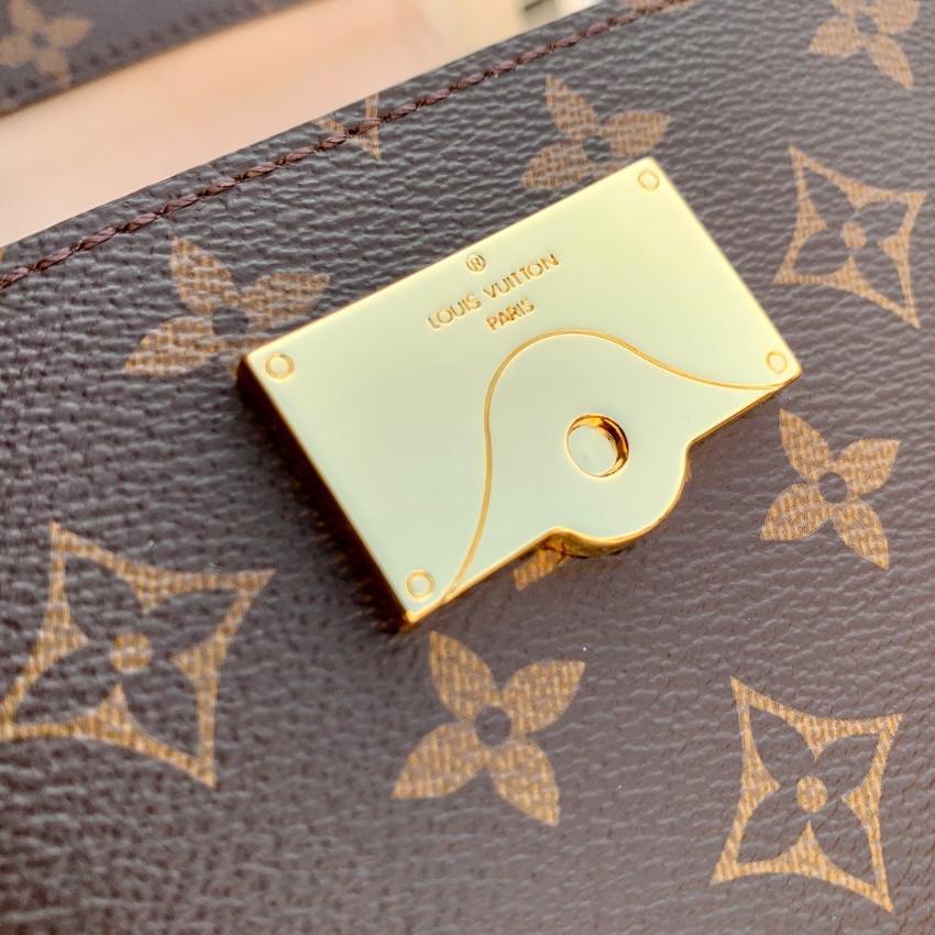 ルイヴィトン ブランド コピー モノグラムハンドバッグ ワイドストラップ 2WAY仕様 コンパクト設計 精密ディテール_5