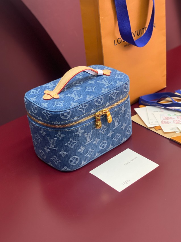 ルイヴィトン スーパーコピー モノグラムデニム バニティバッグ ハンドル付き収納ケース 高級感仕上げ_2