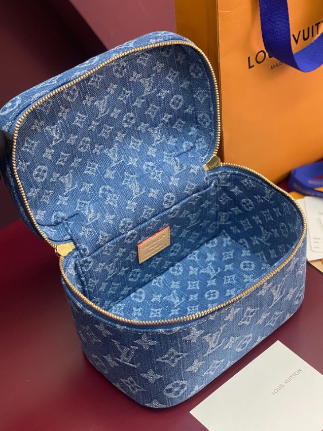ルイヴィトン スーパーコピー モノグラムデニム バニティバッグ ハンドル付き収納ケース 高級感仕上げ_5