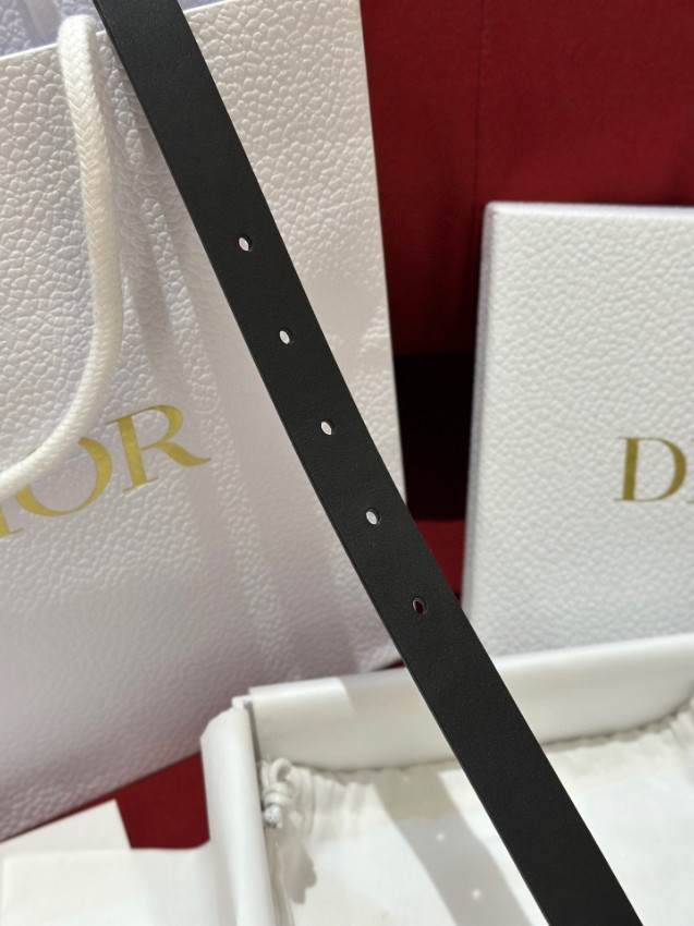 ディオール ブランド コピー CDロゴレザーベルト ゴールドバックル仕様 精密ディテール_4