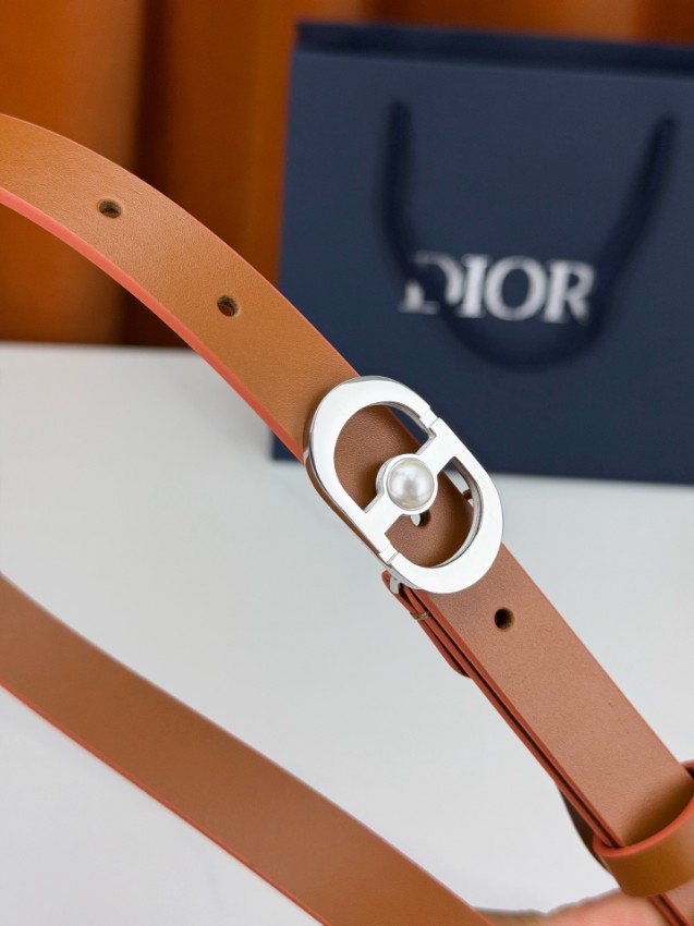 ディオール ハイブランド CDロゴスリムレザーベルト オレンジカラー仕様 発送保証_3