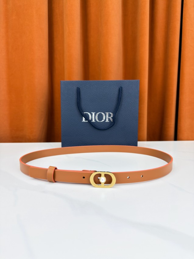 ディオール 格安 CDロゴスリムレザーベルト オレンジカラー金具仕様 即納対応_1