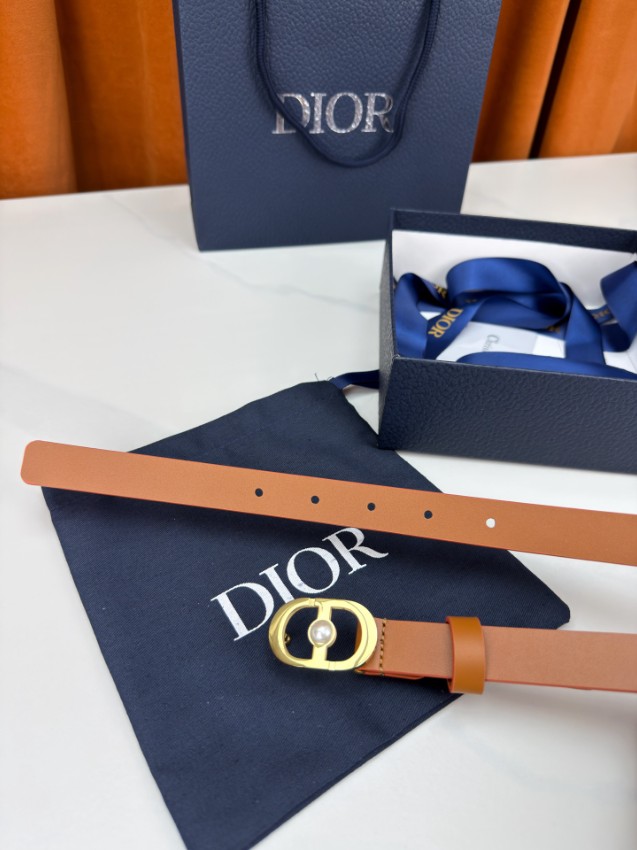 ディオール 格安 CDロゴスリムレザーベルト オレンジカラー金具仕様 即納対応_5