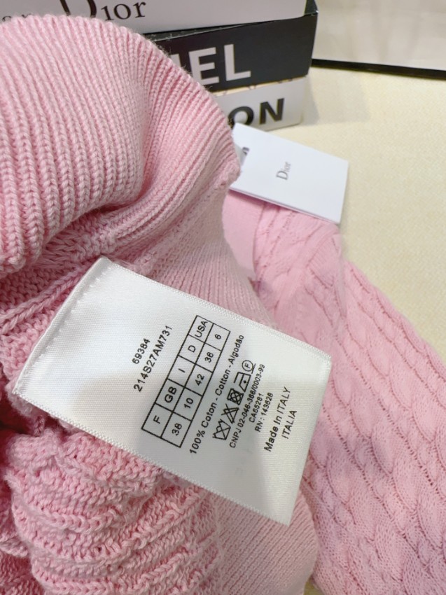 ディオール スーパーコピー ニットポロトップス ケーブル編みデザイン 夏服_7