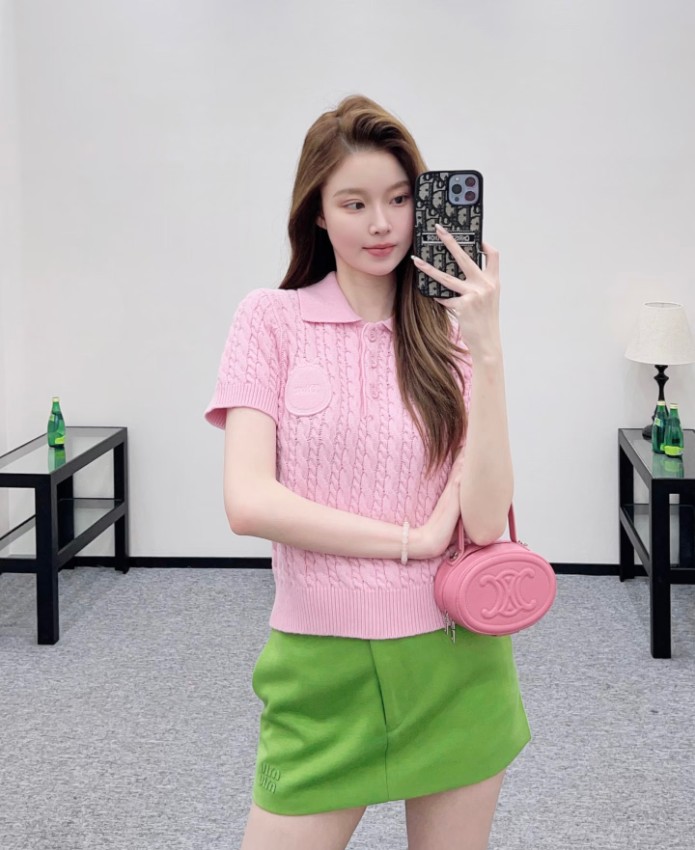 ディオール スーパーコピー ニットポロトップス ケーブル編みデザイン 夏服_9