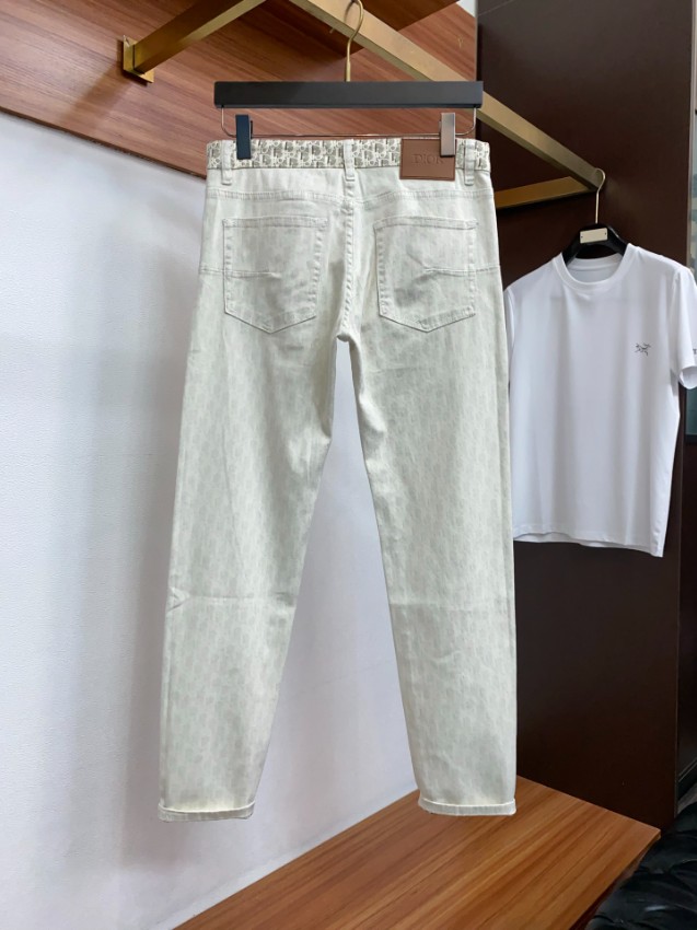 ディオール ブランド コピー デニムパンツ モノグラム切替デザイン 上質感 定番_2