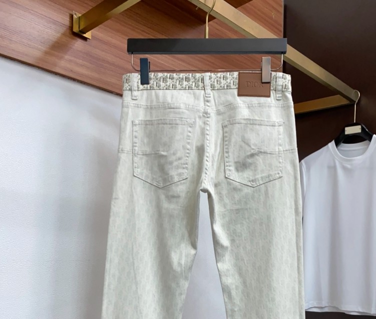 ディオール ブランド コピー デニムパンツ モノグラム切替デザイン 上質感 定番_6