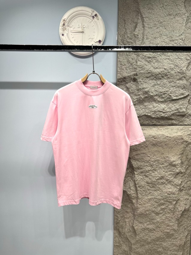 ディオール ハイブランド 半袖Tシャツ ミニロゴ刺繍 シンプルデザイン 快適な着心地_1